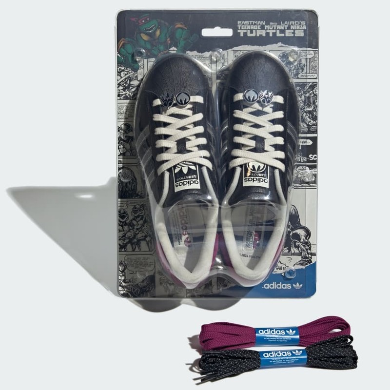 靴 adidas SUPERSTAR SHELLTOE TMNT SHREDDER Adidas x TMNT Shelltoe 'Shredder' (Core Black, Silver
